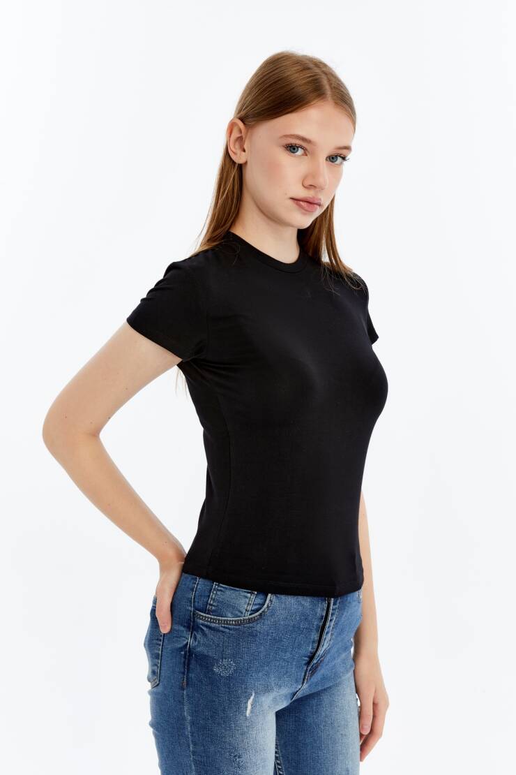 Duru Kadın 0 Yaka T-Shirt - 4