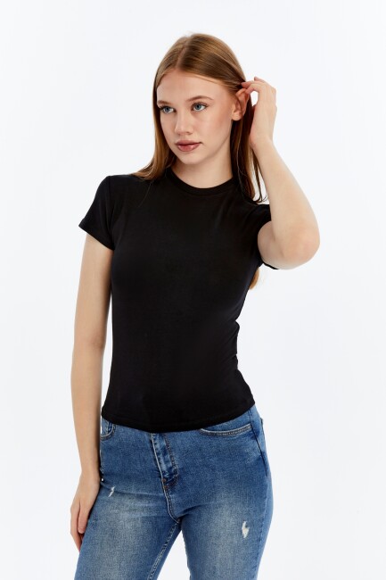 Duru Kadın 0 Yaka T-Shirt - 2