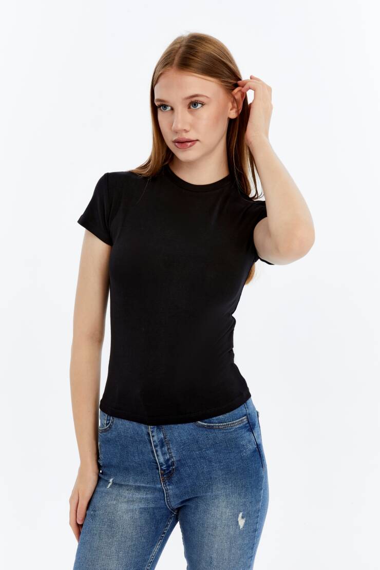 Duru Kadın 0 Yaka T-Shirt - 2