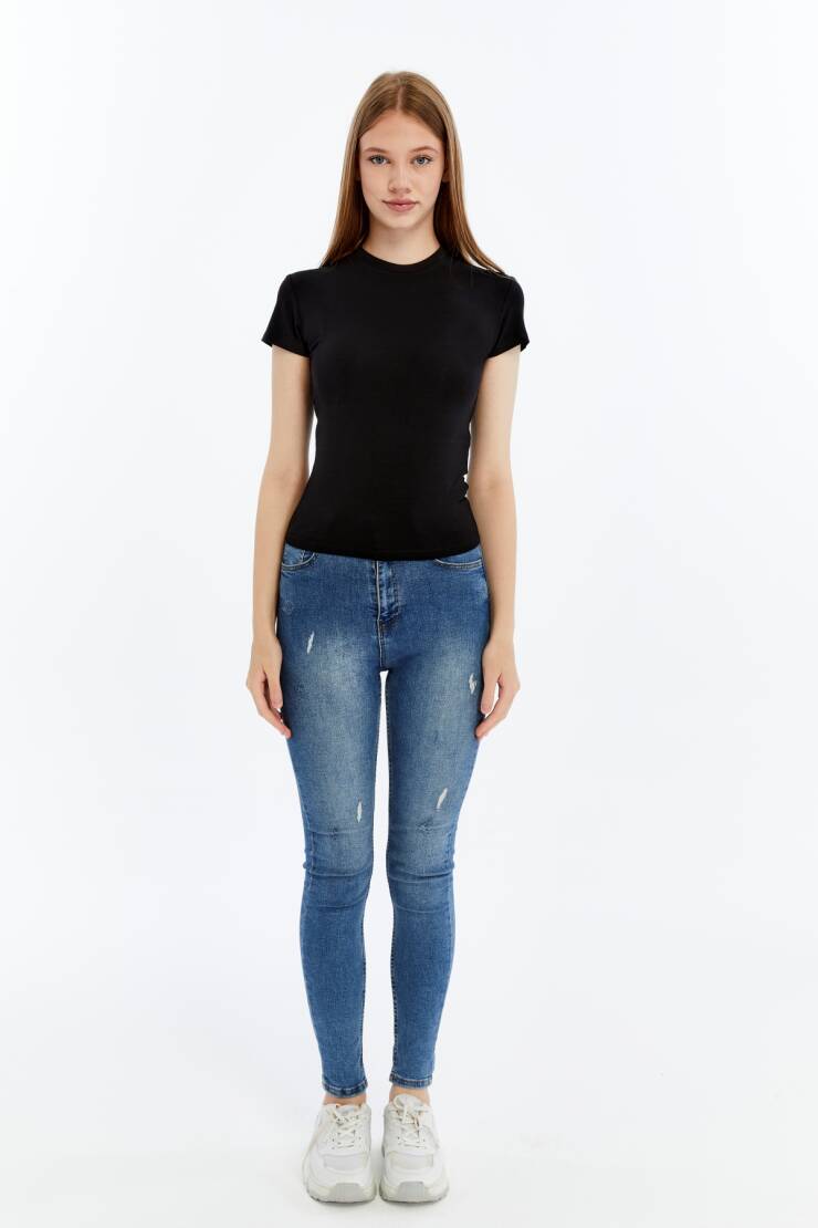 Duru Kadın 0 Yaka T-Shirt - 5