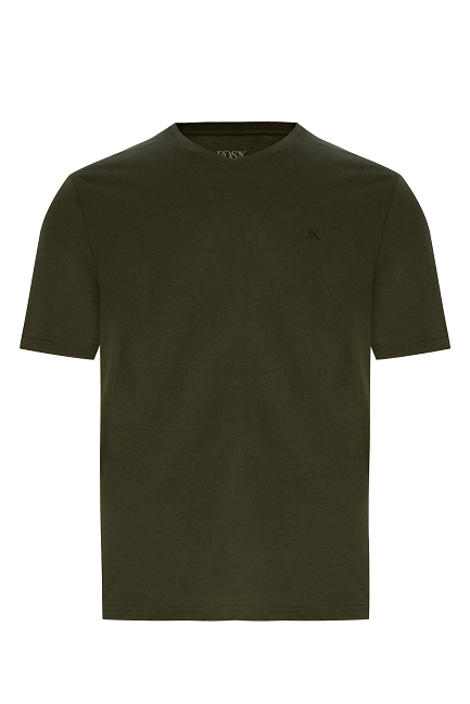 Erkek Safe Classic Fit V Yaka T-Shirt Yeşil