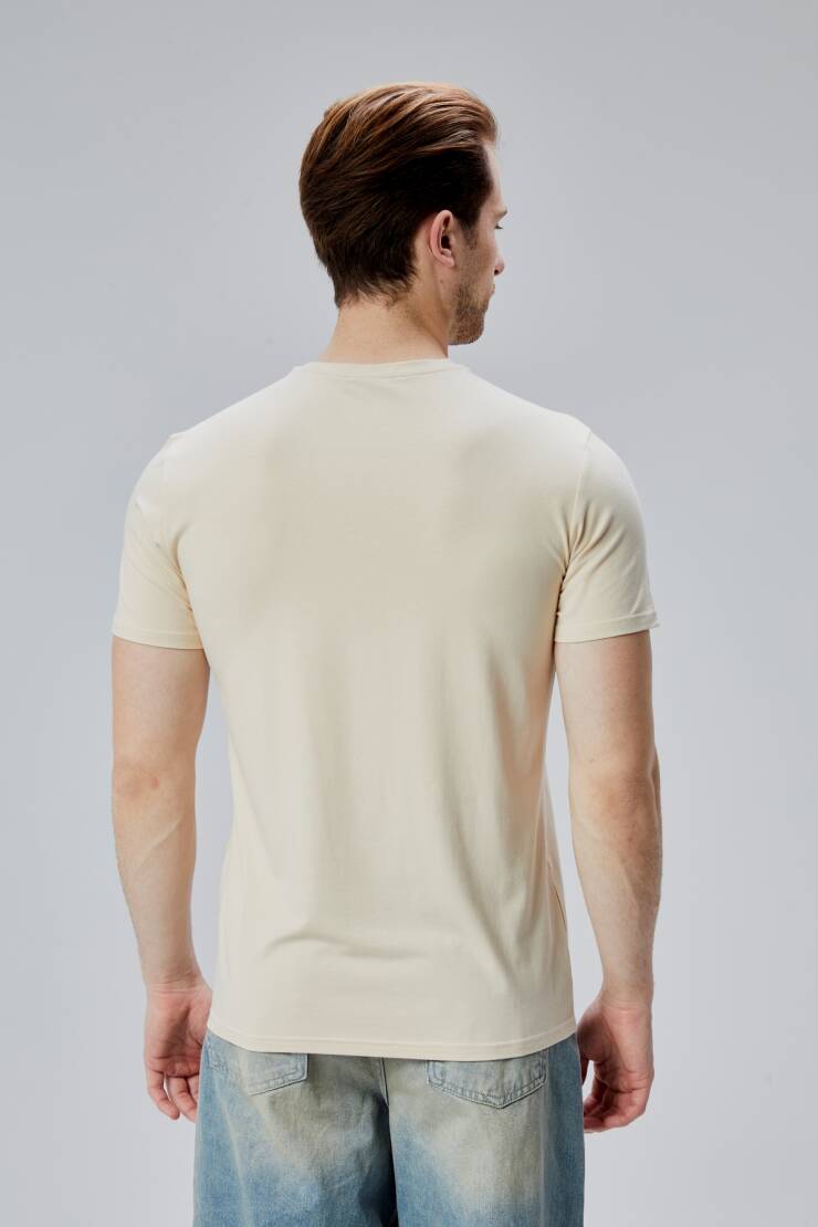 Flex 1.Kalite Tişört Bambu Likra Erkek Kısa Kol Slim Fit O Yaka T-Shirt - 16