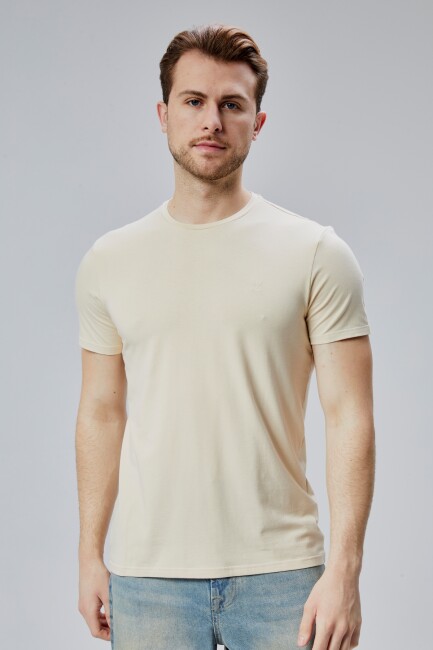 Flex 1.Kalite Tişört Bambu Likra Erkek Kısa Kol Slim Fit O Yaka T-Shirt - 8