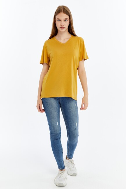 Terra V Yaka Bambu Kadın T-Shirt - 19