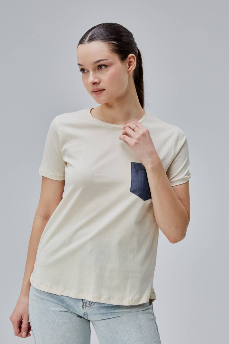 İsabel Bayan Cepli Tshirt - 12