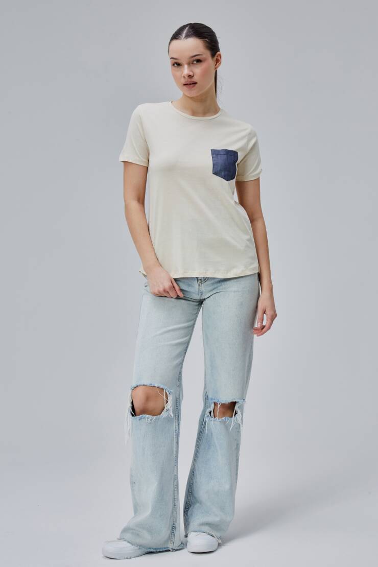 İsabel Bayan Cepli Tshirt - 9