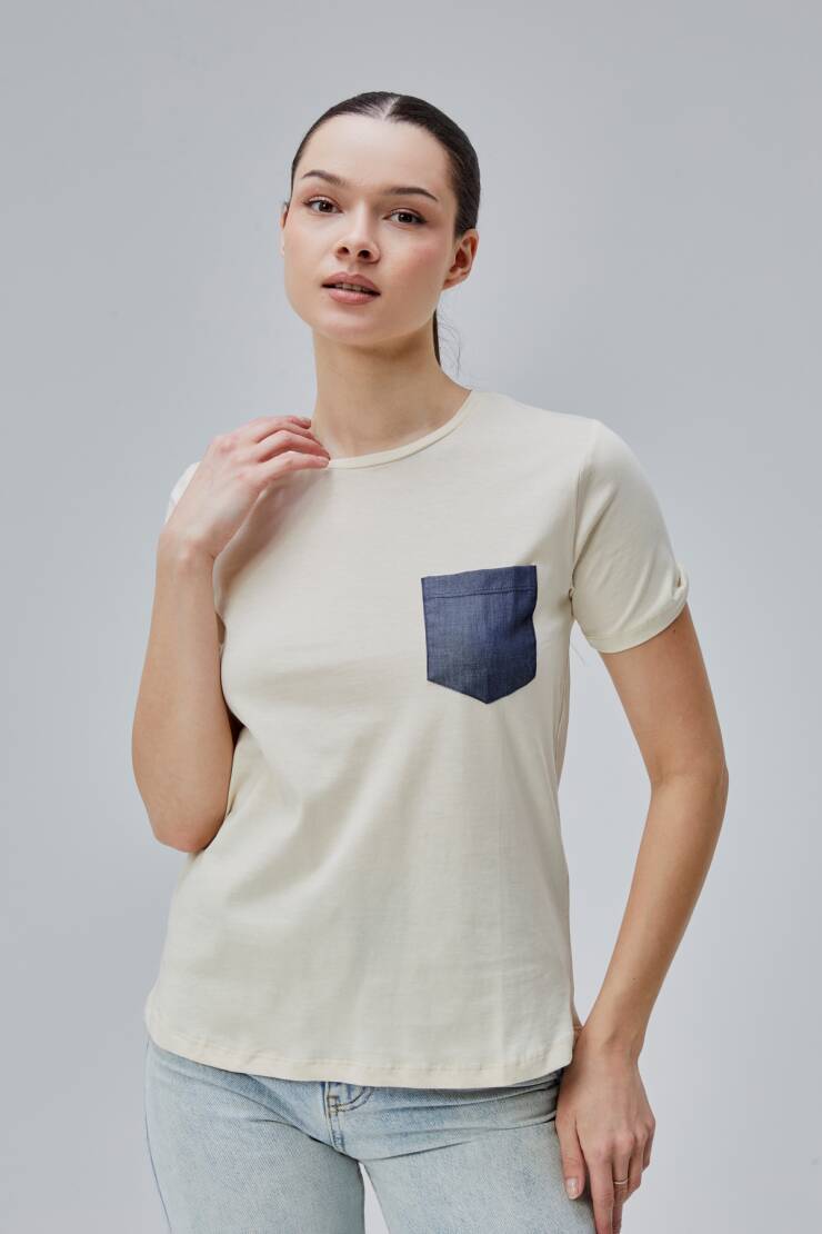 İsabel Bayan Cepli Tshirt - 10