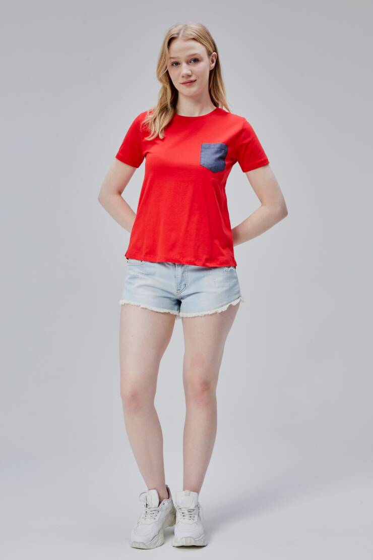 İsabel Bayan Cepli Tshirt - 17