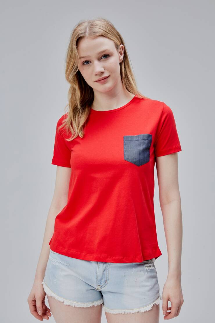 İsabel Bayan Cepli Tshirt - 16
