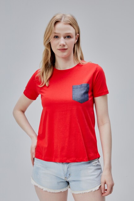 İsabel Bayan Cepli Tshirt - 20