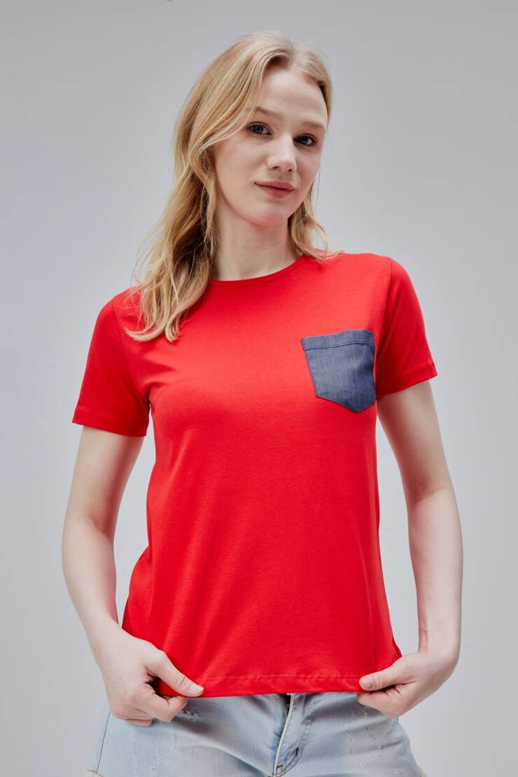 İsabel Bayan Cepli Tshirt - 18