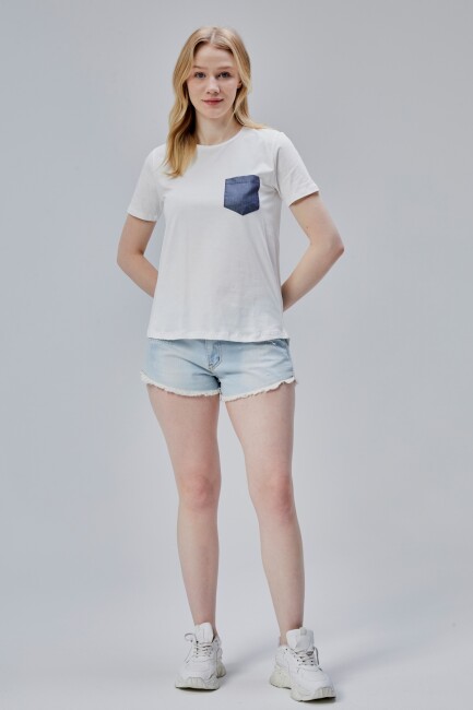 İsabel Bayan Cepli Tshirt - 25