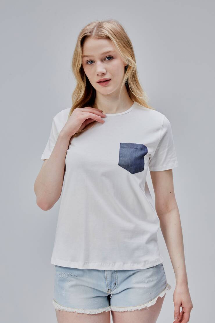 İsabel Bayan Cepli Tshirt - 27