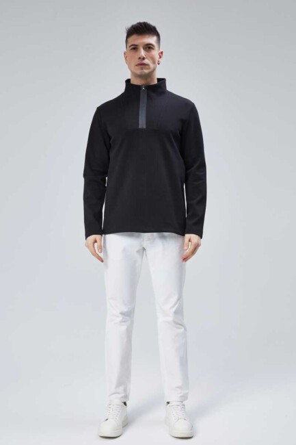 Lost Fermuarlı Sweatshirt Siyah XL - 2