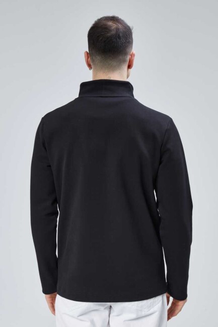 Lost Fermuarlı Sweatshirt Siyah XL - 5