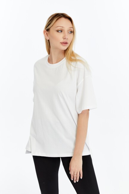 Lotus Kadın Oversize T-Shirt - 3