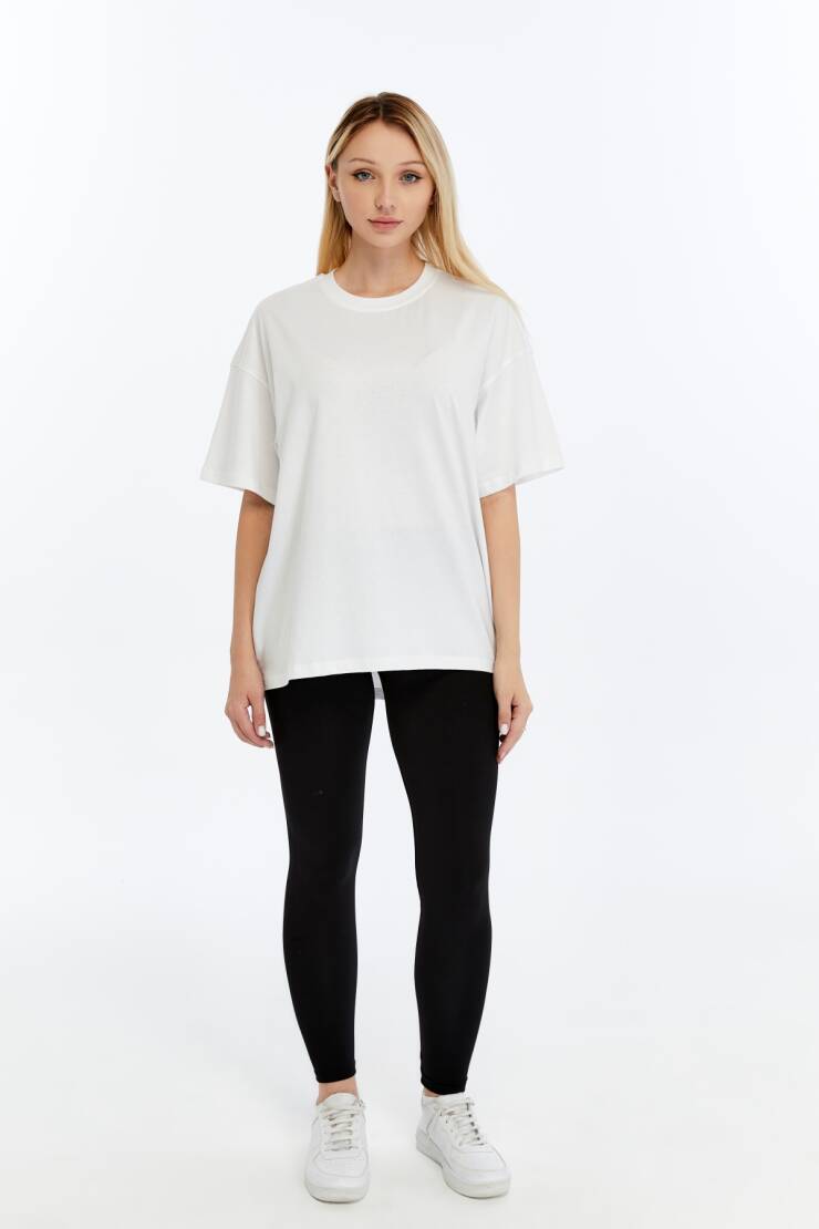 Lotus Kadın Oversize T-Shirt - 1