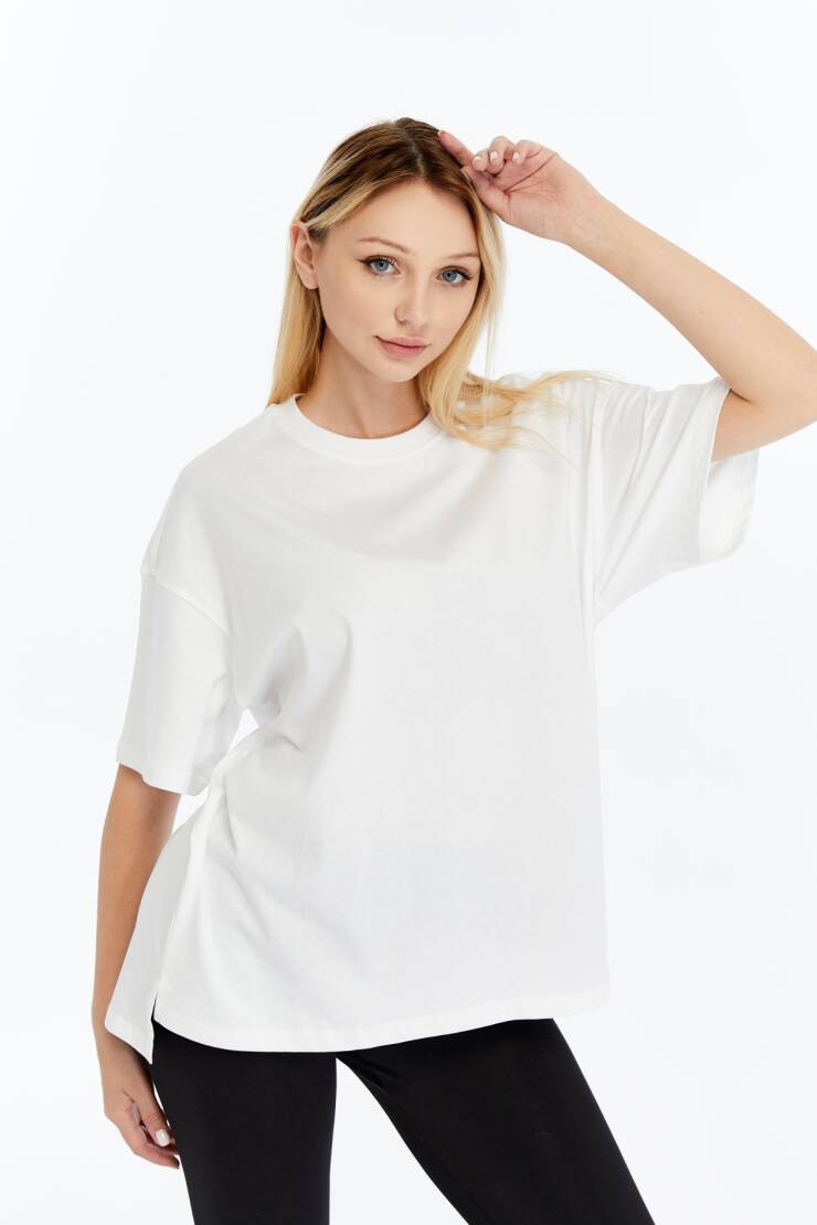 Lotus Kadın Oversize T-Shirt - 4
