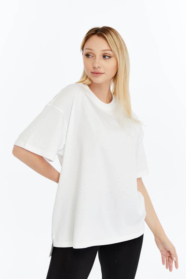 Lotus Kadın Oversize T-Shirt - 6