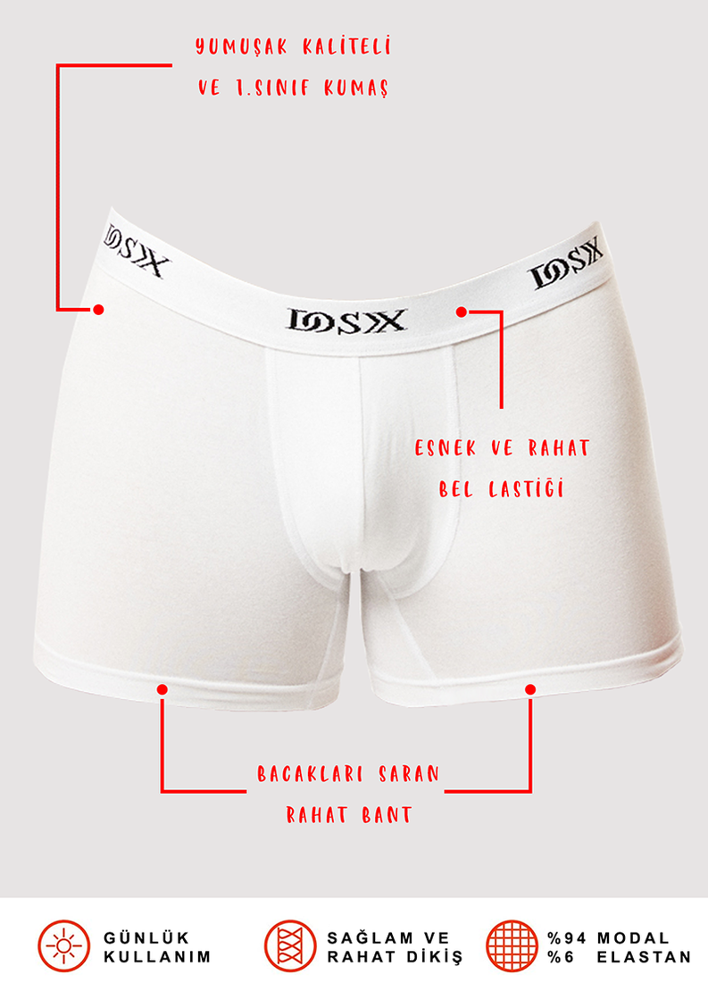 Modal Elastan Klasik Boxer(İKİLİ)