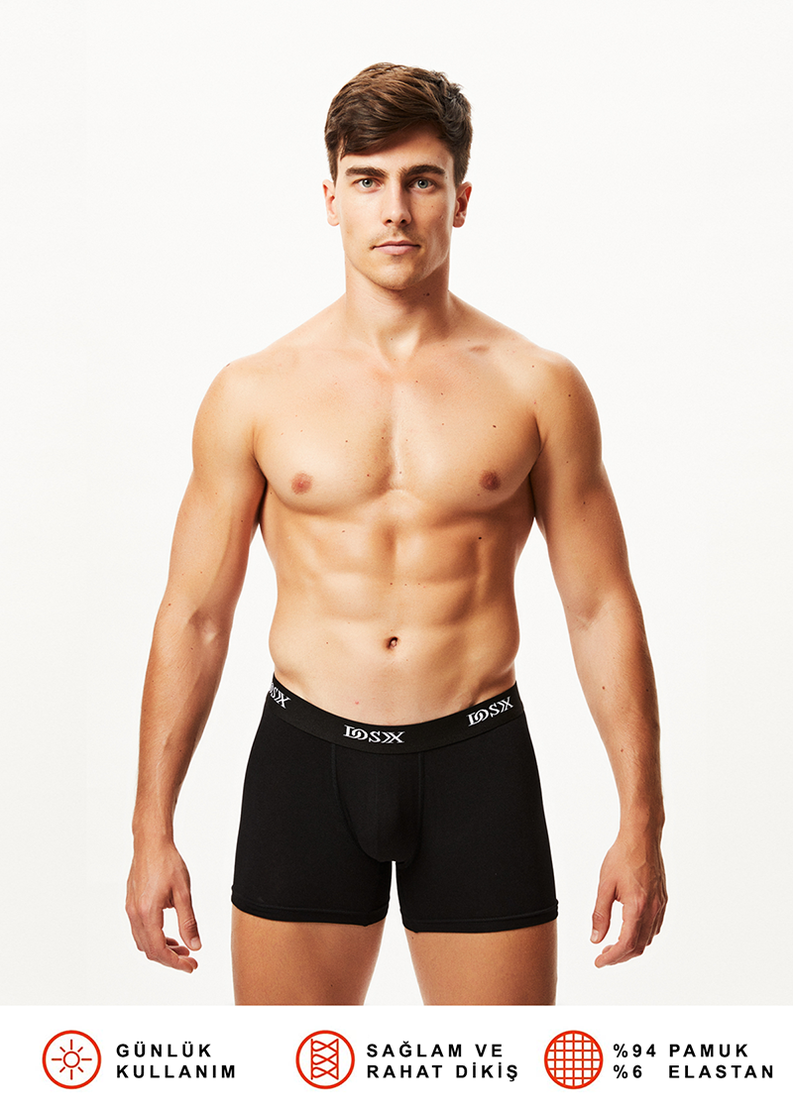 Pamuk Elastan Boxer(İKİLİ)