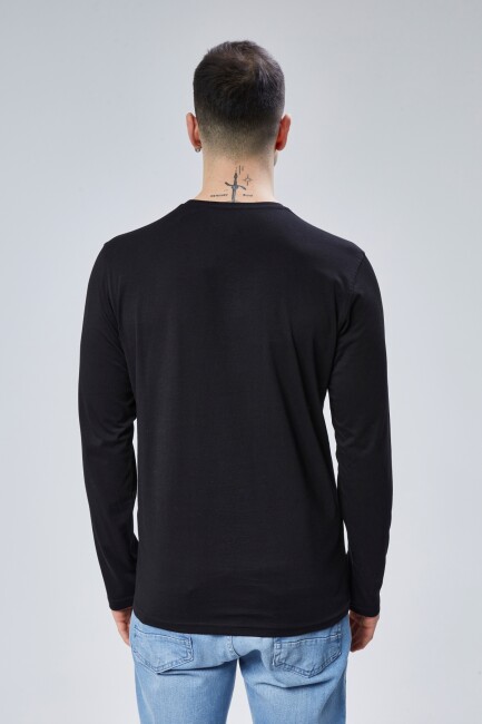 Face 0 Yaka Uzun Kol T-Shirt - 8