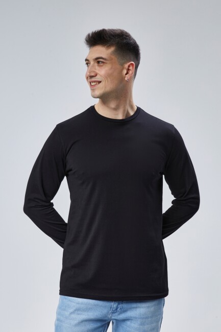Face 0 Yaka Uzun Kol T-Shirt - 5