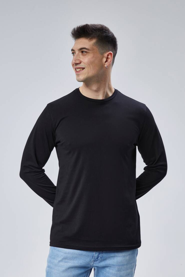 Face 0 Yaka Uzun Kol T-Shirt - 5
