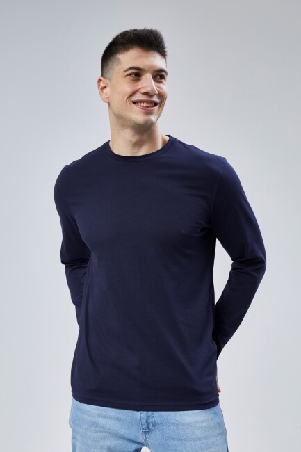 Face 0 Yaka Uzun Kol T-Shirt - 19