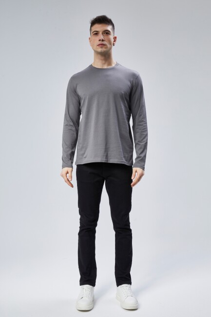 Face 0 Yaka Uzun Kol T-Shirt - 36