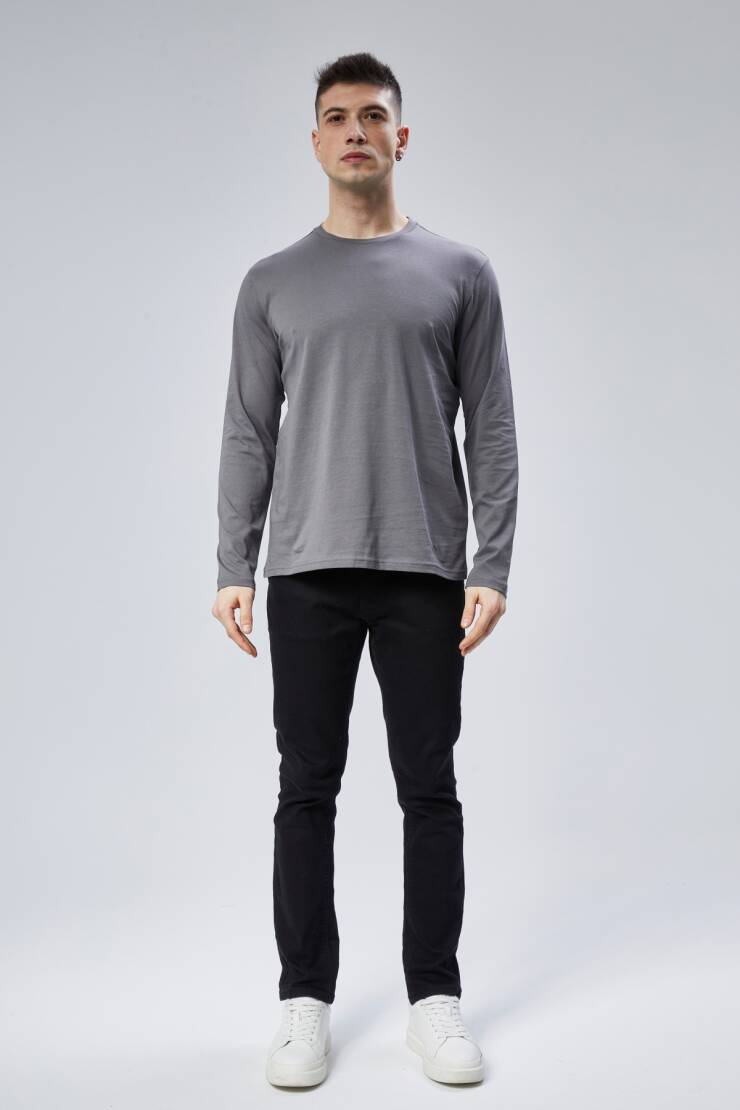 Face 0 Yaka Uzun Kol T-Shirt - 36
