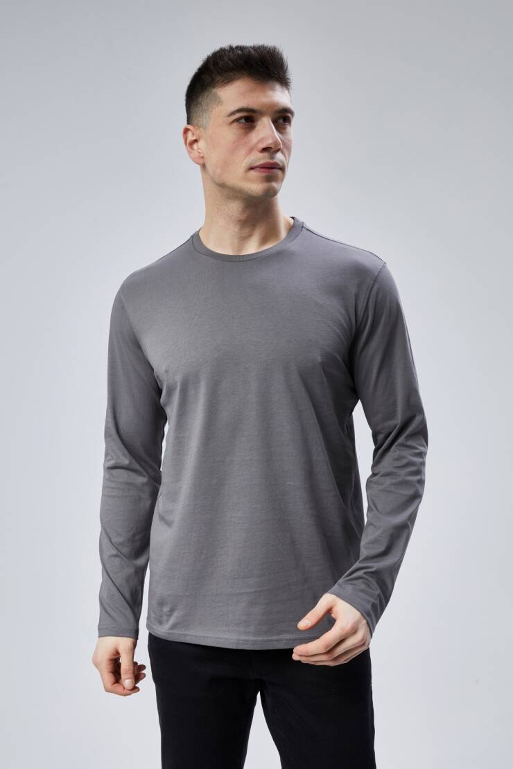 Face 0 Yaka Uzun Kol T-Shirt - 41
