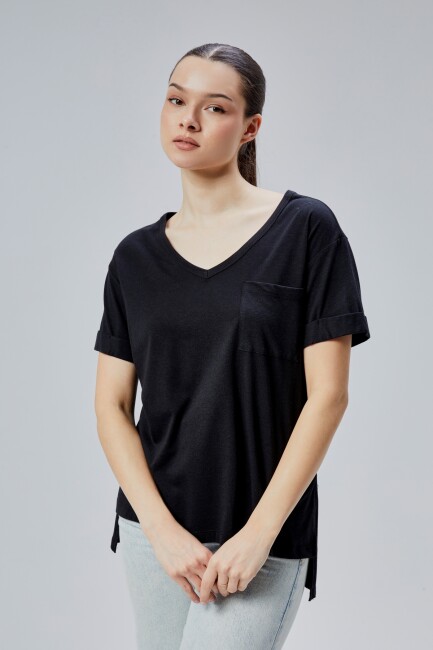 Storm Kadın Yırtmaçlı T-Shirt - 18