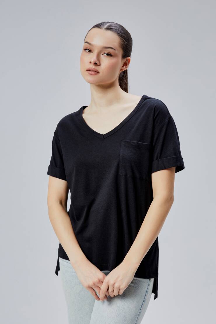Storm Kadın Yırtmaçlı T-Shirt - 18