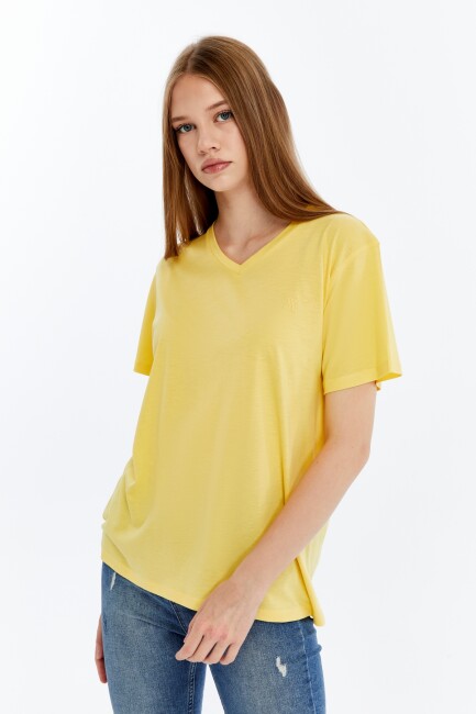 Terra V Yaka Bambu Kadın T-Shirt - 6