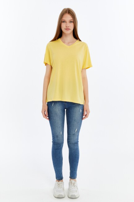 Terra V Yaka Bambu Kadın T-Shirt - 2