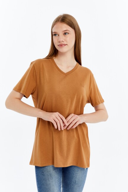 Terra V Yaka Bambu Kadın T-Shirt - 10