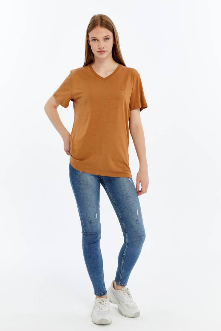 Terra V Yaka Bambu Kadın T-Shirt - 11
