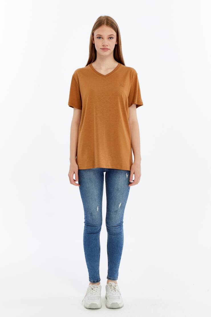 Terra V Yaka Bambu Kadın T-Shirt - 12