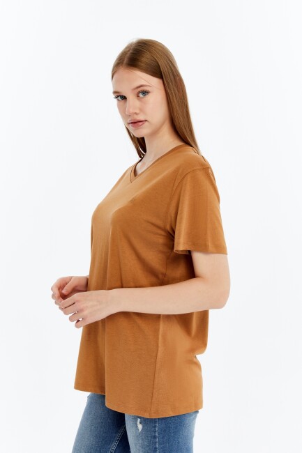 Terra V Yaka Bambu Kadın T-Shirt - 14