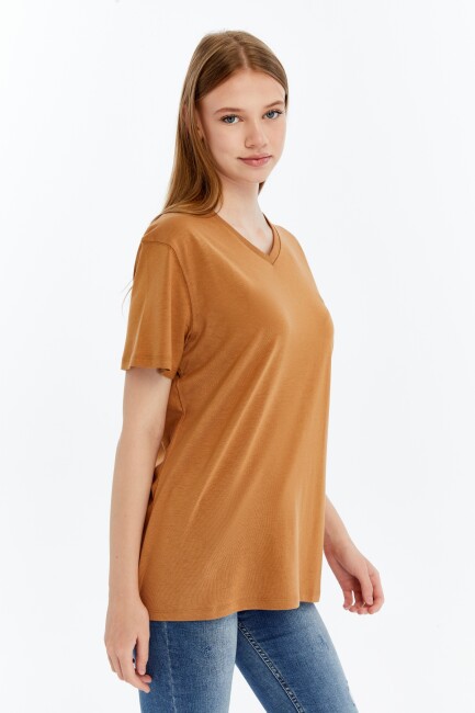 Terra V Yaka Bambu Kadın T-Shirt - 16