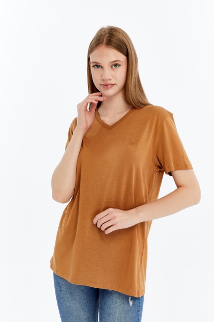 Terra V Yaka Bambu Kadın T-Shirt - 17