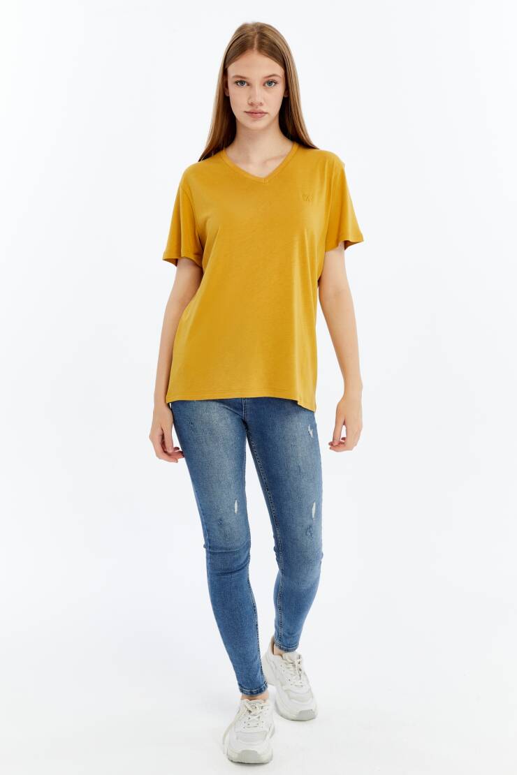 Terra V Yaka Bambu Kadın T-Shirt - 19