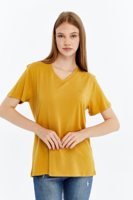 Terra V Yaka Bambu Kadın T-Shirt - 21