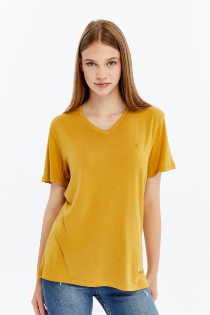 Terra V Yaka Bambu Kadın T-Shirt - 22