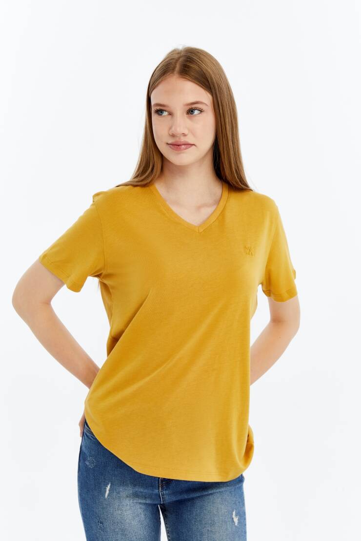 Terra V Yaka Bambu Kadın T-Shirt - 23