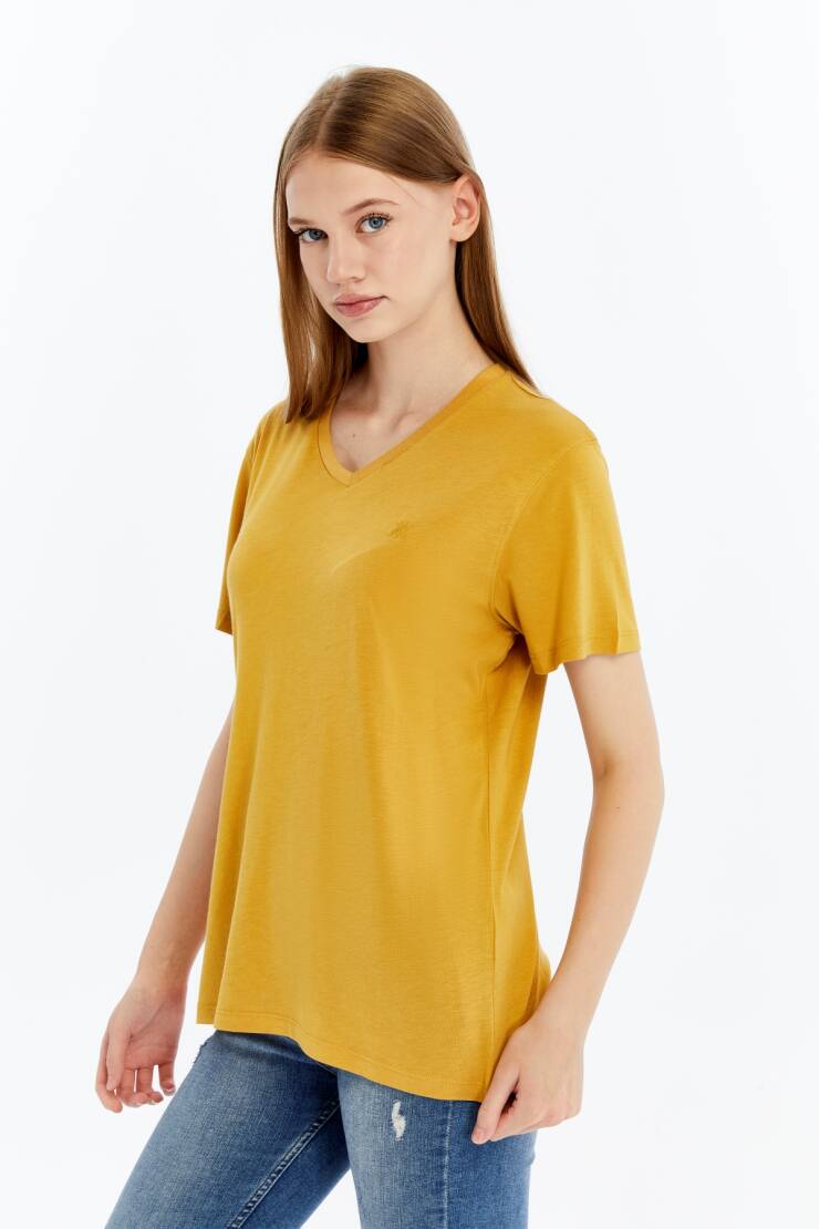 Terra V Yaka Bambu Kadın T-Shirt - 24