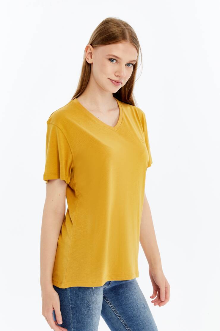 Terra V Yaka Bambu Kadın T-Shirt - 26